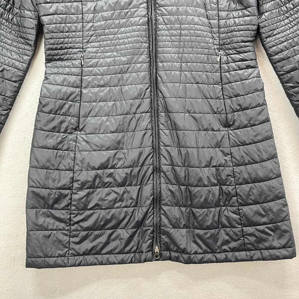 Patagonia Kai Lee Parka Jacket Womens M Black Puffer Quilted Insulated Long Coat View 3